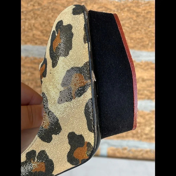 Charlotte Olympia Dolly Leopard Beige Gold Black Figure Heel Platform Pu… - Picture 9 of 16